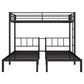 Twin over Twin & Twin Bunk Beds for 3, Twin XL over Twin & Twin Bunk Bed Metal Triple Bunk Bed, Black