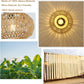 Rattan Light Fixtures Ceiling Mount,Boho Ceiling Light Fixture with Dimmable LED Bulb Mini Hand Woven Rattan