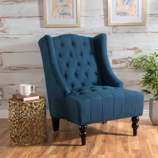 Upholstered Wingback Chair, Classic and Elegant Design for Living Rooms and Bedrooms