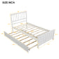 Twin size Platform Bed with Trundle White