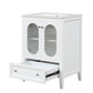 Bathroom Vanity with Sink, Bathroom Vanity Cabinet with One Drawer and Doors, Adjustable Shelf, Solid Wood and MDF, White