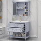 36" Bathroom Vanity with Medicine Cabinet, Adjustable Shelves, and 4 Drawers, Modern Design for Bathroom Storage