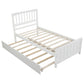 Twin size Platform Bed with Trundle White