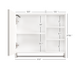 Modern 32x28 Inch Bathroom Storage Cabinet with Mirrors, LED Lights, and Multi-Layer Storage Compartments