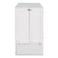 Queen Size Mobile Murphy Bed with Drawer and Little Shelves on Each Side White