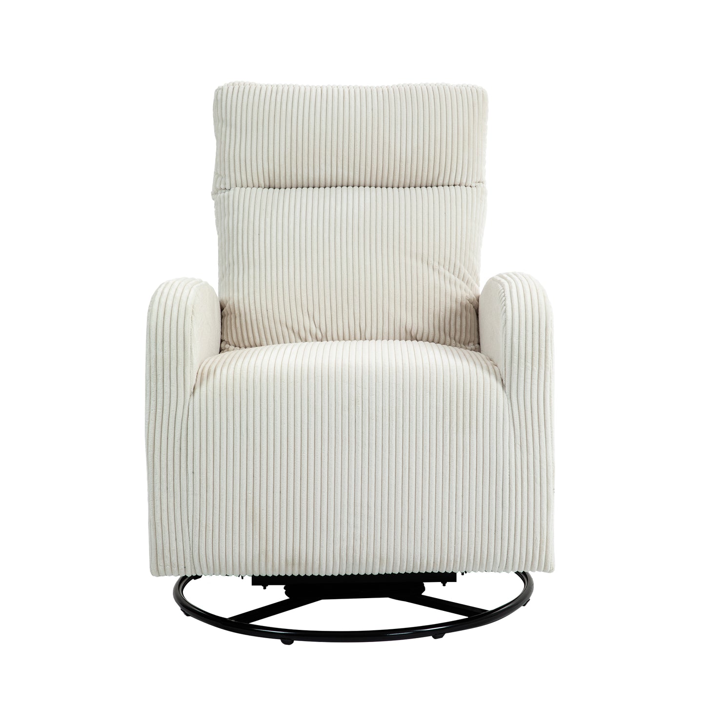 JiaDa Upholstered Swivel Glider.Flannel fabric.Rocking Chair for Nursery in Beige.Modern Style One Left Bag