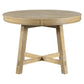 TREXM Farmhouse Round Extendable Dining Table