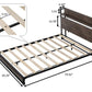 Platform Queen Bed with Socket Fast Assemble Design