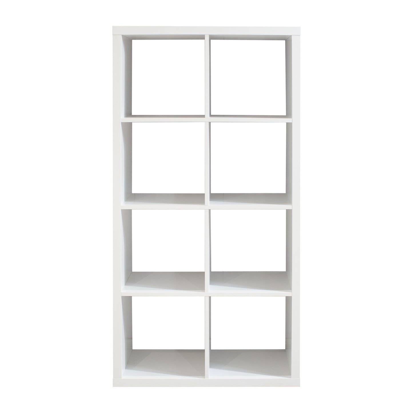 Smart Cube 8-Cube Organizer Storage with Opened Back Shelves 2 X 4 Cube Bookcase Book Shleves for Home Office (White)