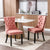 High-end Tufted Solid Wood Contemporary Velvet Upholstered Dining Chair with Wood Legs Nailhead Trim 2-Pcs Set Pink