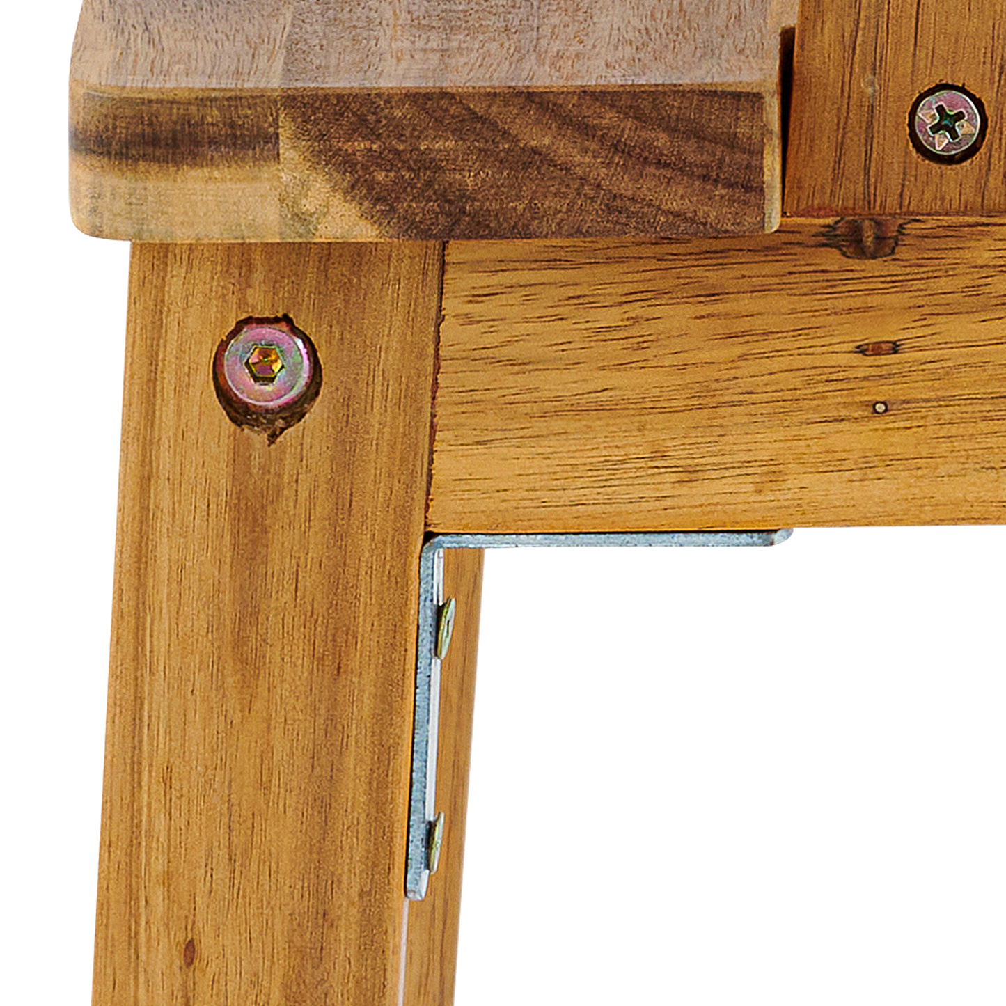 Acacia Wood Two-Step Stool, Small Rectangle Design for Functional Use