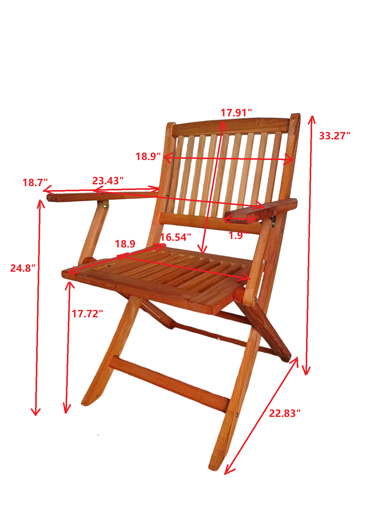 Foldable Patio Dining Set 4 Folding Chairs Indoor and outdoor universal Teak