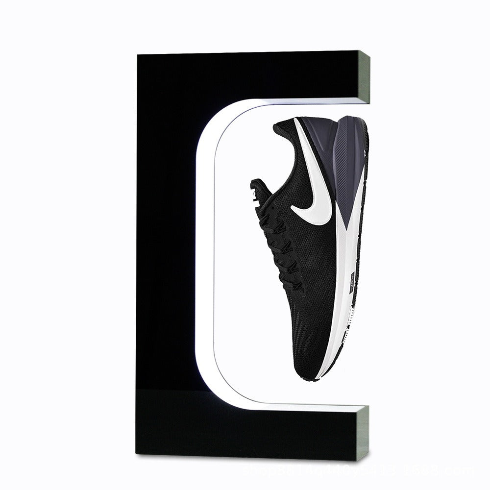 Magnetic levitation acrylic platform desktop advertising rotating display platform Magnetic levitation shoe display rack