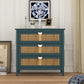 3 Drawer Cabinet Natural rattan American Furniture Suitable for bedroom living room study