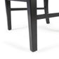 Roshan Farmhouse Acacia Wood Dining Chairs, Set of 2 in Black