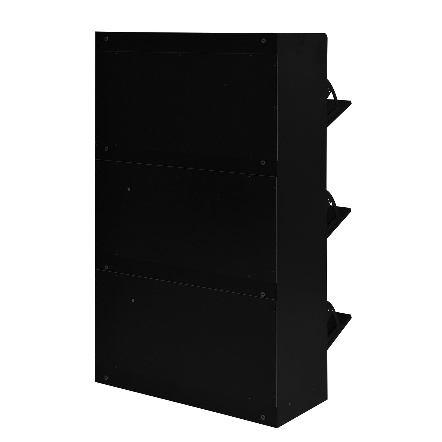 U-Can Shoe Storage Cabinet for Entryway with 3 Flip Drawers, Modern Shoe Organizer Cabinet, Free Standing Shoe Rack Black