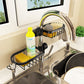 Kitchen Storage Rack Faucet Rack Space Aluminum Household Pool Sponge Drain Hanging Basket Sink Storage Rack