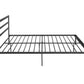 Queen Size Metal Bed Frame with Headboard Charcoal Grey