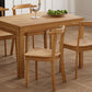 TOPMAX 65" 5-Piece Dining Set with Wheels, Expandable Table, and 4 Small Chairs, Natural Finish