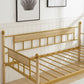 Daybed sofa bed metal framed with trundle twin size  golden 77'' L x 40.6'' W x 14.5''H