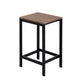 TREXM 5-piece compact bar table with table and stool - modern industrial design (dark brown)