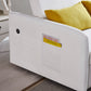 Twins Sofa Bed in Cream White Fabric, Convertible Design for Comfortable Seating and Sleeping