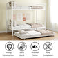 Heavy-duty Sturdy Meta Twin over Twin with Trundle Bunk Bed/l/ Noise Reduced/ Safety Guardrail/No Box Spring Needed,White