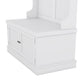 Hall Tree with Storage Shoe Bench, 4-in-1 Design with Coat Racks and 4 Hooks, White Finish