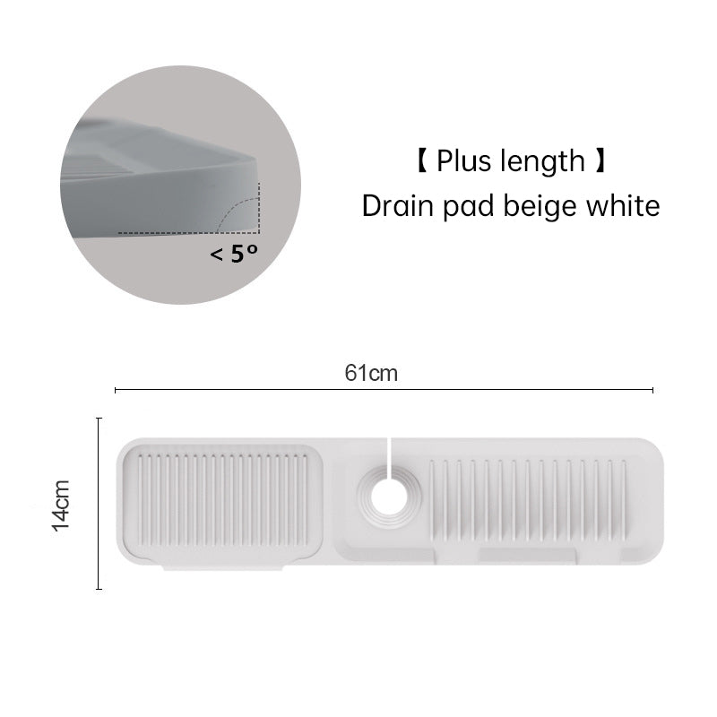 Silicone Drain Pad Faucet Drain Pad Kitchen Countertop Sink Drain Splash Proof Device