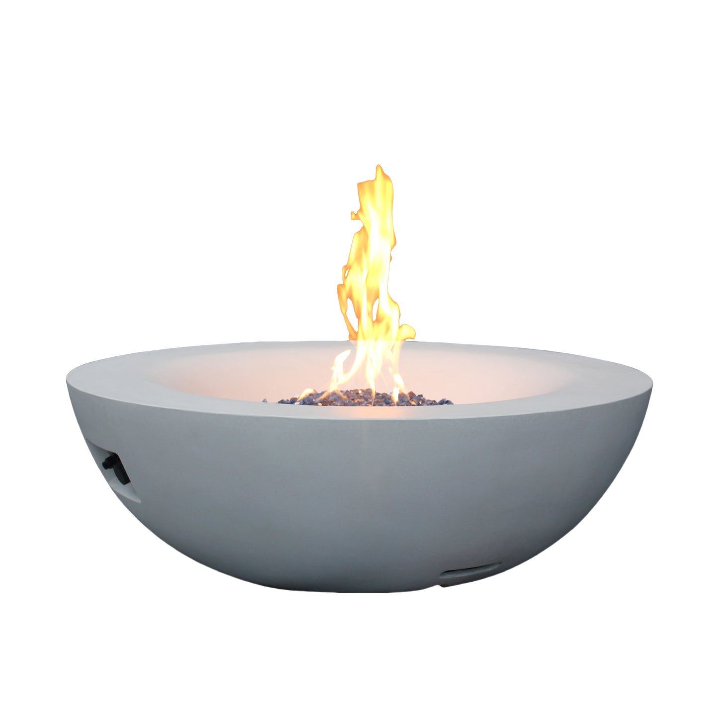 42 Inch Outdoor Concrete Propane gas Fire Pit bowl in Antique white color