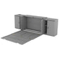 Full Size Murphy Bed with Shelves, Cabinets and USB Ports,Gray