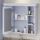 35'' x 28'' Blue Wall Mounted Bathroom Storage Cabinet with Mirror Door, Modern Bathroom Wall Cabinet with Mirror