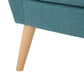 Mid-Century Modern Fabric Club Chair, Dark Teal and Natural Finish, Perfect for Living Rooms