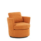 Rotating bucket chair  comfortable circular sofa chair in living room, 360 degree rotating bucket club chair (Yellow)