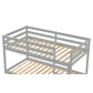 Twin over Twin Floor Bunk Bed,Grey