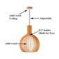 Birdcage Lamp Black Wood Pendant Lights E27 Restaurant Decoration Wood Hanging Lamp for Living Room Bedroom Light Fixtures