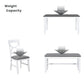 TOPMAX 6-Piece Wood Dining Table Set with Upholstered Bench and 4 Chairs, Farmhouse Style in Gray and White