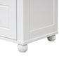 Tall Bathroom Storage Cabinet with 2 Drawers and Adjustable Shelf, White MDF Board Design