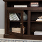 Contemporary TV Media Stand, Modern Entertainment Console in Brown Finish for Living Rooms