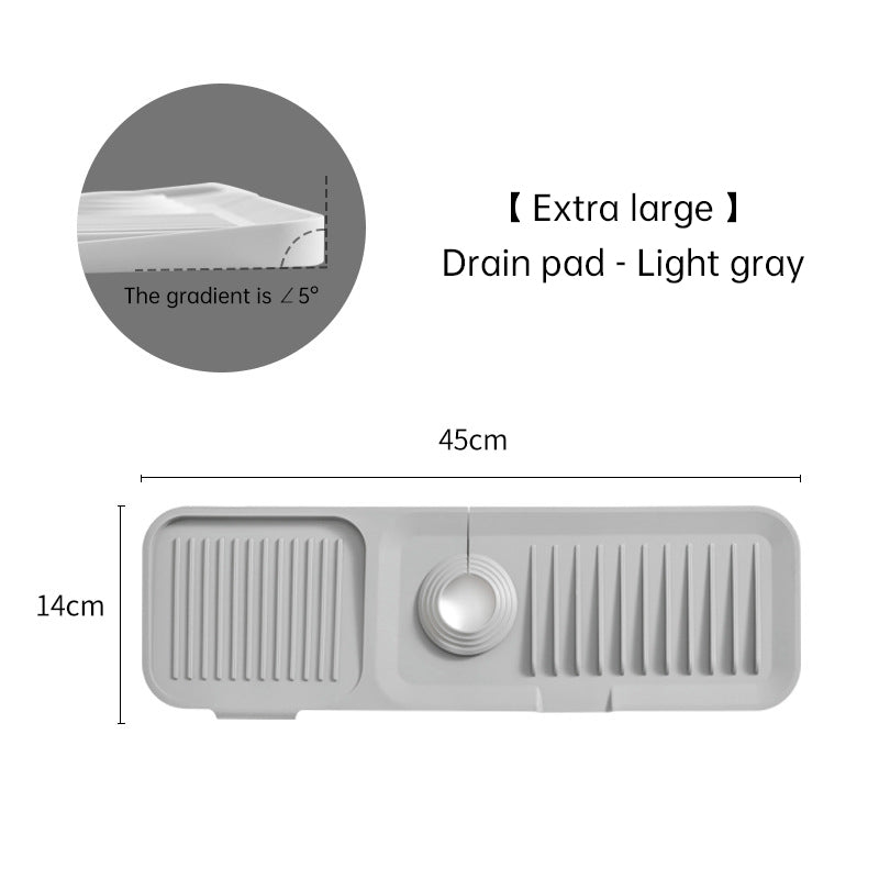 Almohadilla de drenaje de silicona Almohadilla de drenaje de grifo Desagüe de fregadero de encimera de cocina Dispositivo a prueba de salpicaduras