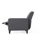 Smoke Fabric Push Back Chair, Elegant Design for Modern Home Décor