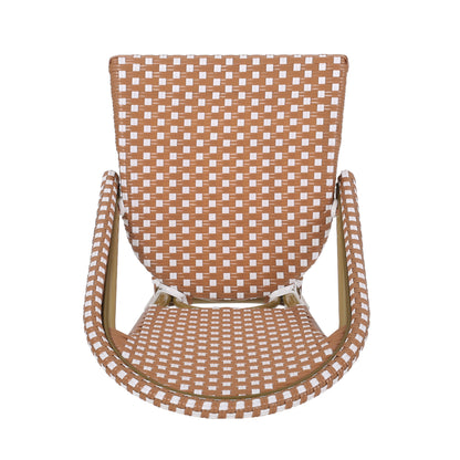 Aluminum Wicker Bar Stool Set of 2