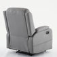 PU leather recliner massage chair with adjustable leg positions at the back, easy to reach side buttons - gray