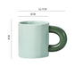 Thick Handle Ceramic Cup High-Value Mug Creative Ins Nordic Coffee Cup Breakfast Cup Couple Water Cup