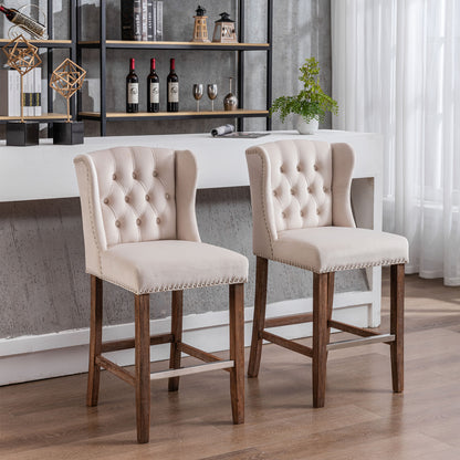 A&A Furniture Counter Height Bar Stools Upholstered