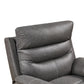 Liyasi Dual OKIN Motor Rocking and 240-Degree Swivel Recliner Chair with Infinite Position Headrest Grey