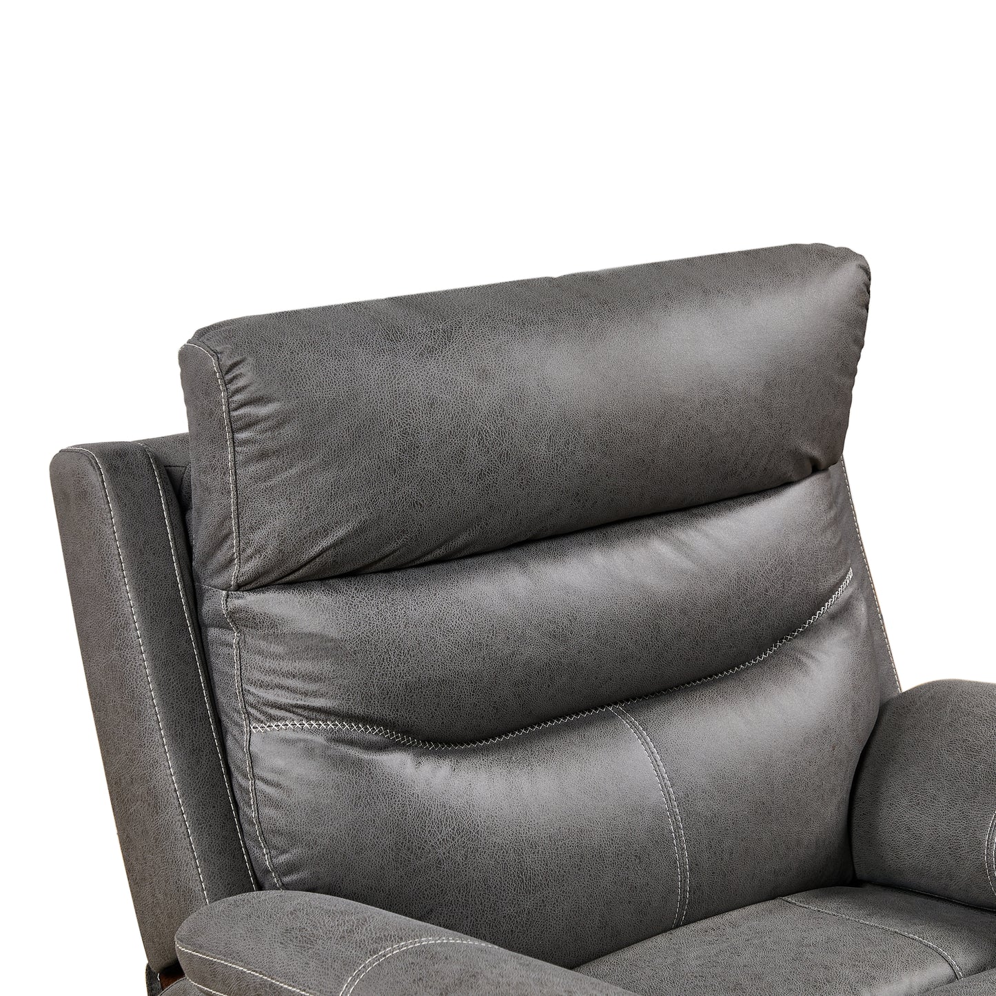 Liyasi Dual OKIN Motor Rocking and 240-Degree Swivel Recliner Chair with Infinite Position Headrest Grey