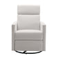 Modern Upholstered Rocker Nursery Chair Plush Seating Glider Swivel Recliner Chair Beige