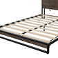 Platform Queen Bed with Socket Fast Assemble Design