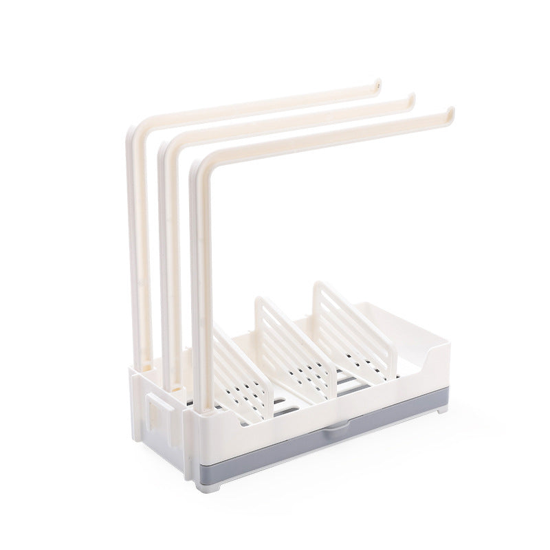 Kitchen Sink Rack Desktop Wall-Mounted Dual-Use Drain Rag Rack Multi-Functional Sponge Steel Ball Storage Rack